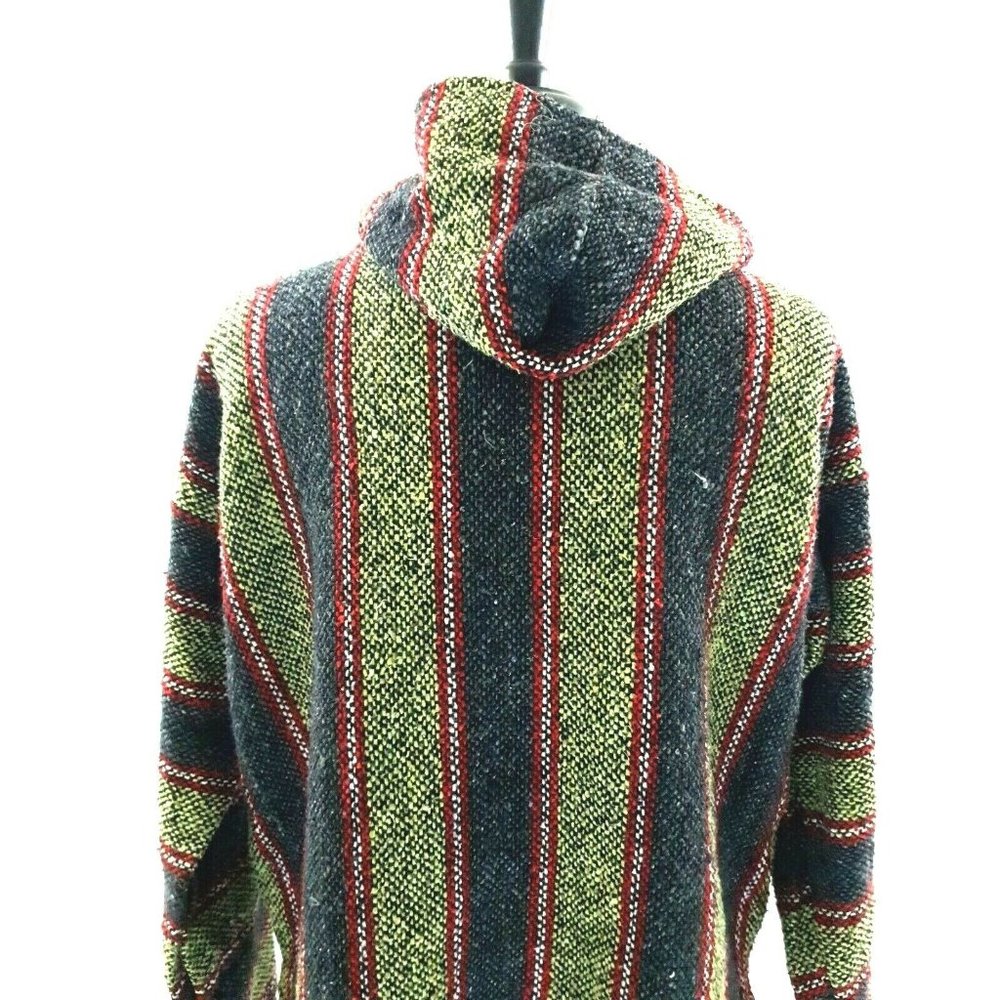 Mexican Baja Hoodie Mens XL Jumper Festival Hippie Boho Holiday Artesanias Vega - Picture 8 of 10